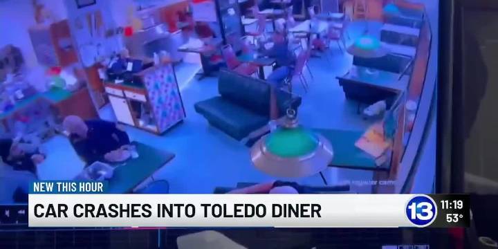 Car crashes into Toledo diner just days after police pursuit ends with crash into building just down the street