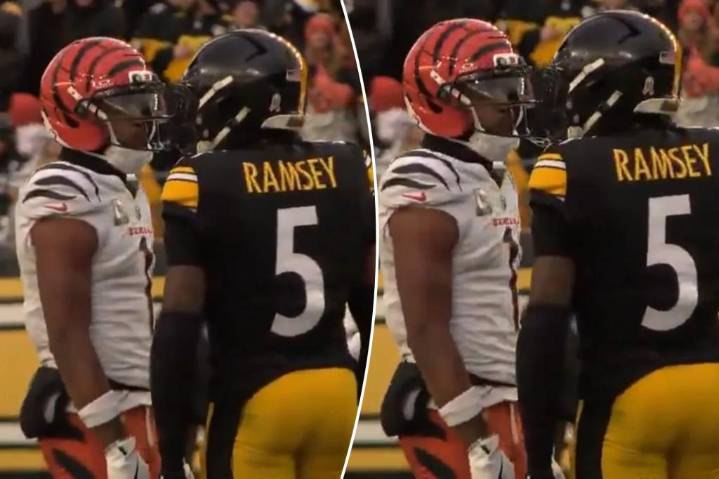 Video shows Ja'Marr Chase spitting at Jalen Ramsey before punch