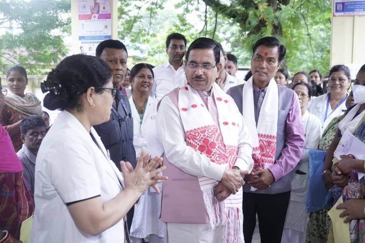 Union Minister reviews central schemes in Assam, inspects health, education sectors