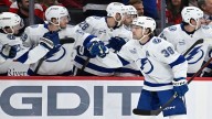 Hagel scores twice as Lightning hold on to top Capitals 5