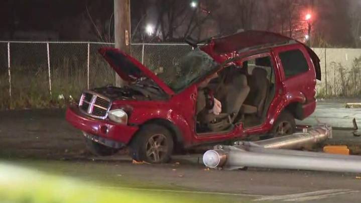 Driver dead, passenger seriously injured after car crashes into 2 poles on Indy’s east side