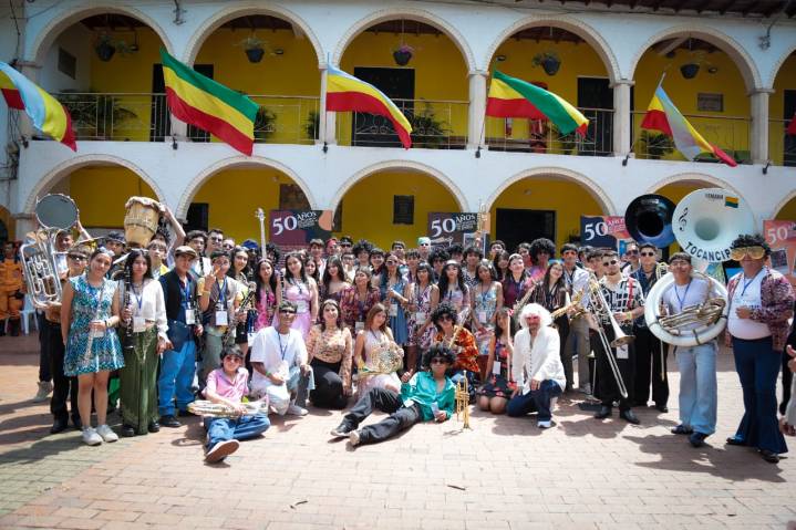 Villeta celebró los 50 años del Festival Departamental de Bandas con más de 1.300 músicos en escena