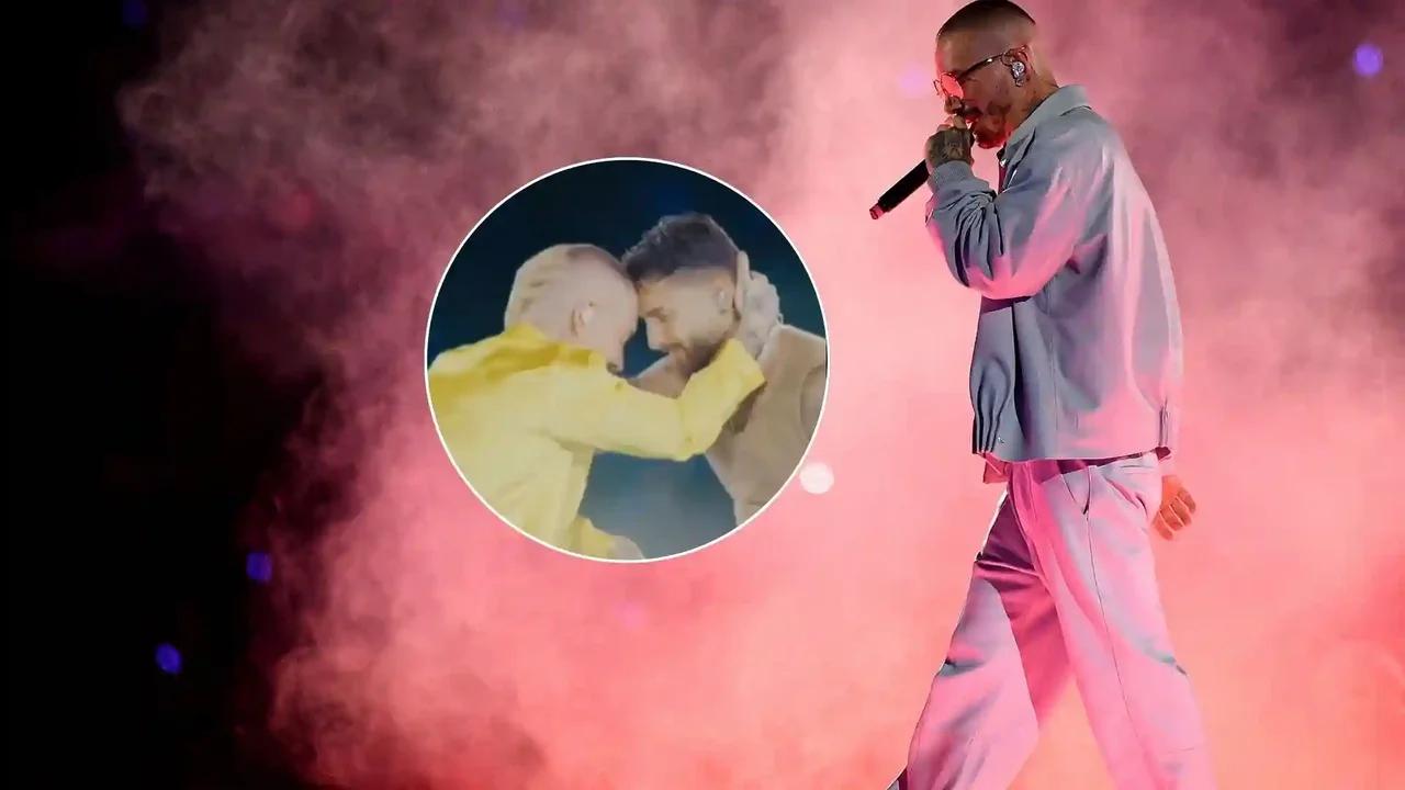 J Balvin y Maluma, de rodillas en el Atanasio: el emotivo abrazo que terminó en llanto y confesiones