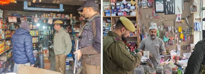 Srinagar police launch inspection drive of hardware shops to prevent misuse of materials