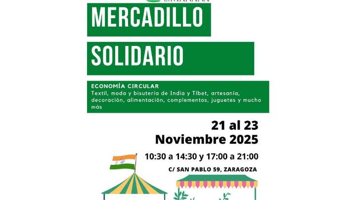 Bisutería, artesanía y ropa de India y Nepal por una buena causa: vuelve el Mercadillo Solidario Estrella de la Mañana a Zaragoza