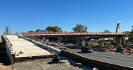 New pedestrian bridge opens over Route 29 near The Shops at Stonefield