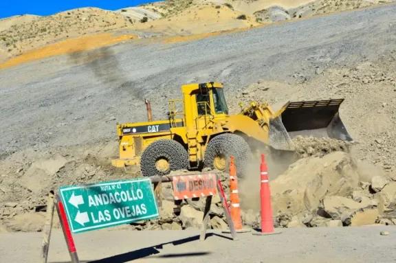 La Ruta 43 entra en su tramo final de reparación tras el derrumbe en el Cerro de la Virgen