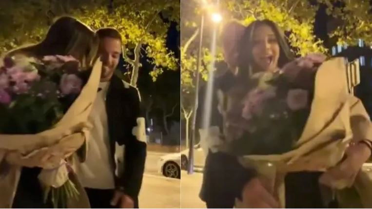 Pareja grababa su amor y Messi apareció justo detrás: video viral