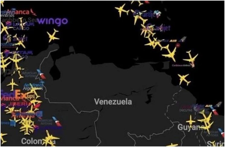 Desvían cientos de vuelos sobre el cielo de Venezuela tras la advertencia de Donald Trump