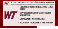 West Texas A&M softball receives $1.5 million anonymous donation