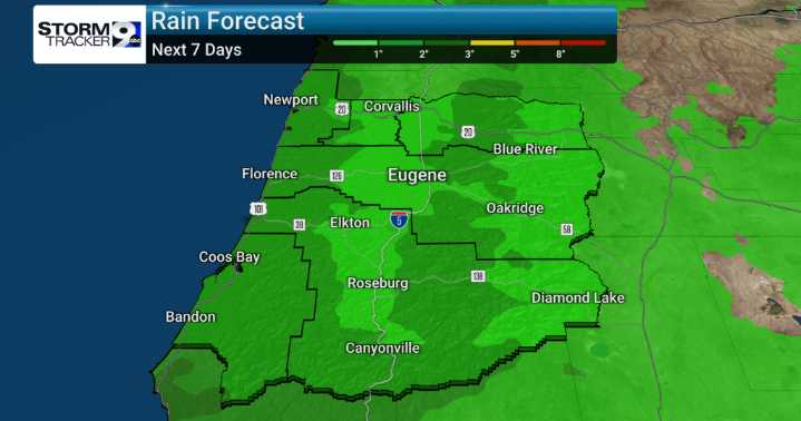 Some rain and times and lowering early week snow levels