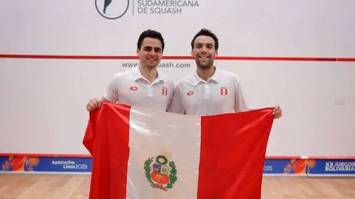 Perú celebra un nuevo oro en dobles masculino de squash en los Bolivarianos 2025
