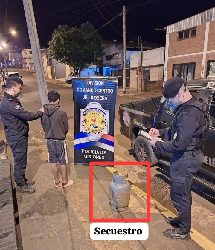 Rompió la ventana de un departamento para robar una garrafa, la policía la recuperó, lo identificó y lo detuvo