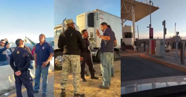 Se confrontan productores sinaloenses que mantienen bloqueo en Nogales con transportistas de Sonora que buscan cruzar a EU