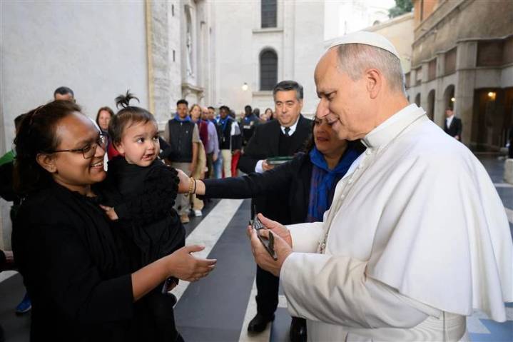 Homeless mother given 'key' to new apartment by Pope Leo XIV