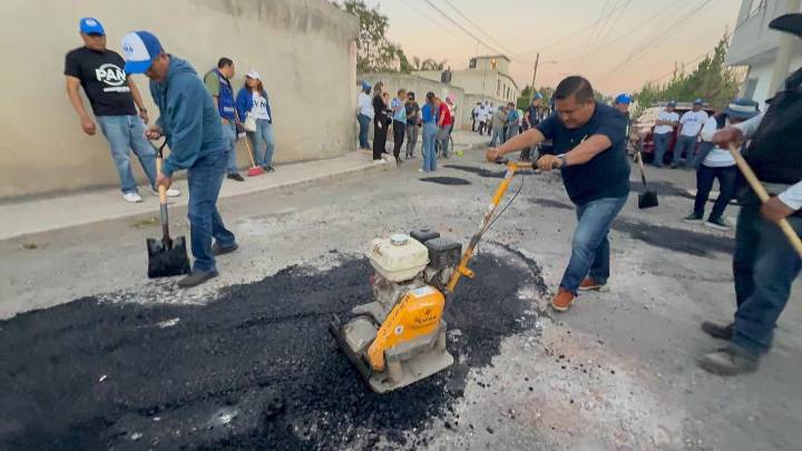 Tlaxcala se levanta: Jornada vecinal logra tapar más de 300 baches