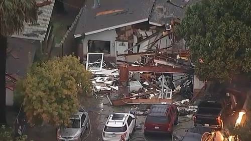 House explodes in Chino Hills, leaving at least 8 people hurt; video shows flames, debris