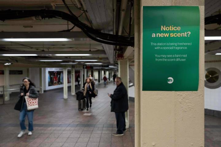 Pungent subway smell is replaced by delightful fragrance in first