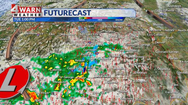 Unsettled Tuesday with valley rain and mountain snow in the south