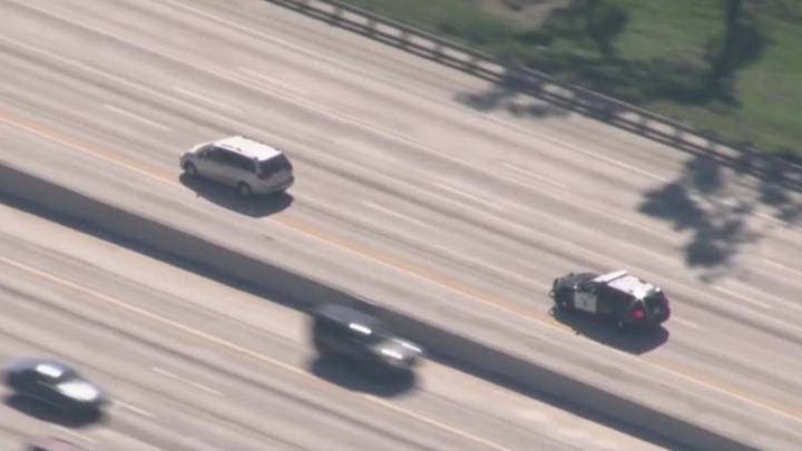 Watch LIVE: CHP in pursuit of stolen minivan headed south toward San Diego County