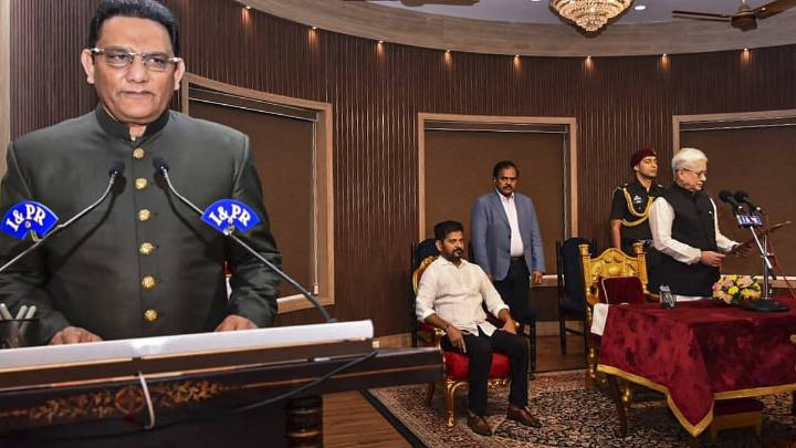 Former Cricketer Mohammad Azharuddin Gets Minorities Welfare & Public Enterprises Portfolios In Telangana Cabinet