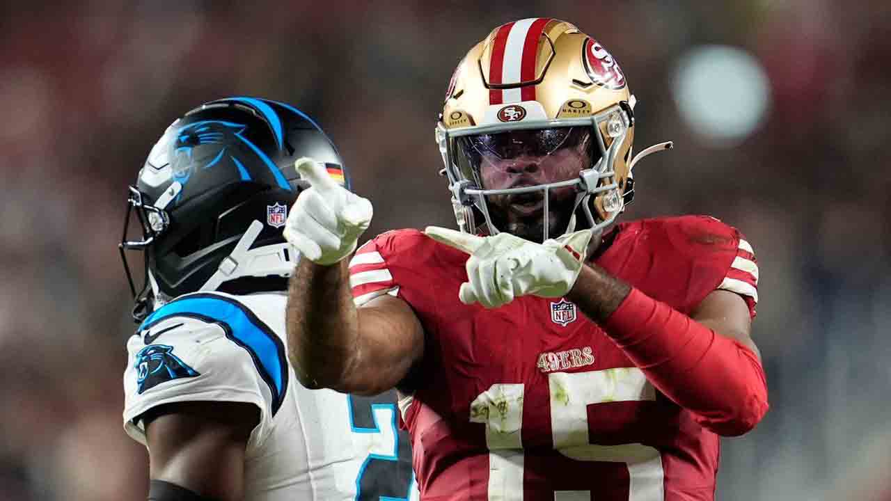 49ers’ Jennings throws punch at Moehrig after cheap shot in win over Panthers