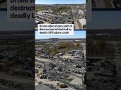 Drone video shows path of destruction left behind by deadly UPS plane crash
