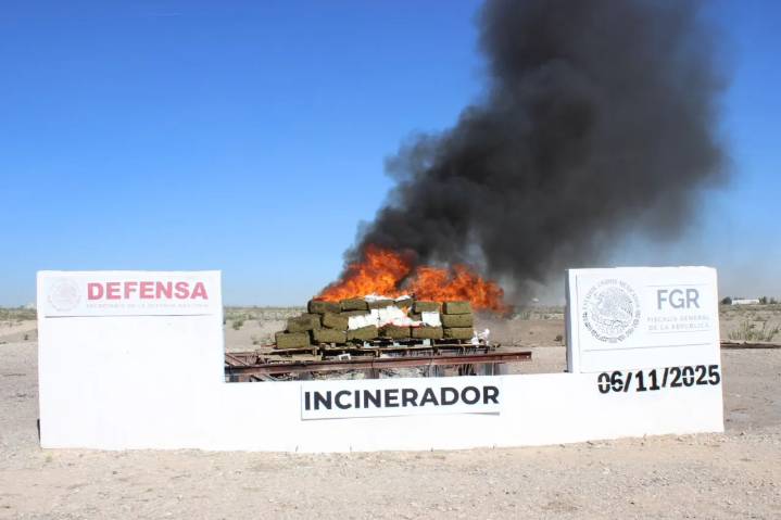 Incineran casi una tonelada de narcóticos en Chihuahua Capital