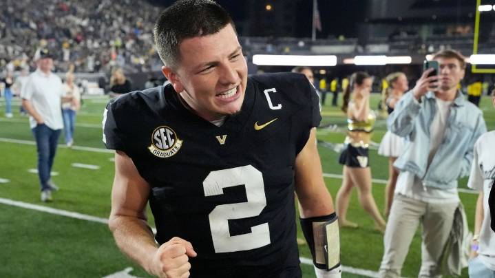 AP Player of the Week: Vandy's Diego Pavia piles up 489 yards of total offense in OT win over Auburn