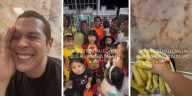Barranquillero cambió los dulces por un particular alimento para los niños en Halloween: su video causó sensación en redes sociales