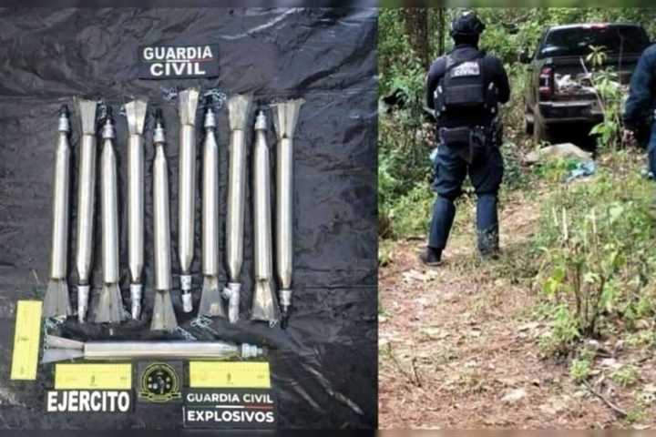 Desmantelan campamento clandestino con explosivos en Salvador Escalante, Michoacán