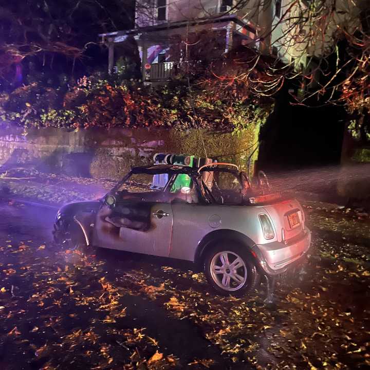 Downed power lines burn car, start small fires in NE Portland