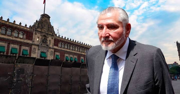 Adán Augusto defiende muro en Palacio Nacional previo a marcha del 15N: ‘Es obligación proteger monumentos’