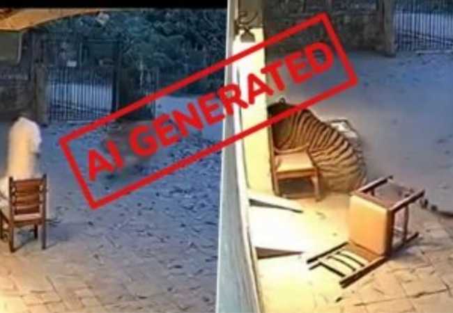 AI-generated video shows tiger drinking liquor; police issue noti...