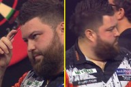 Michael Smith bizarrely cuts own face with dart to leave open gash in painful defeat to Luke Humphries