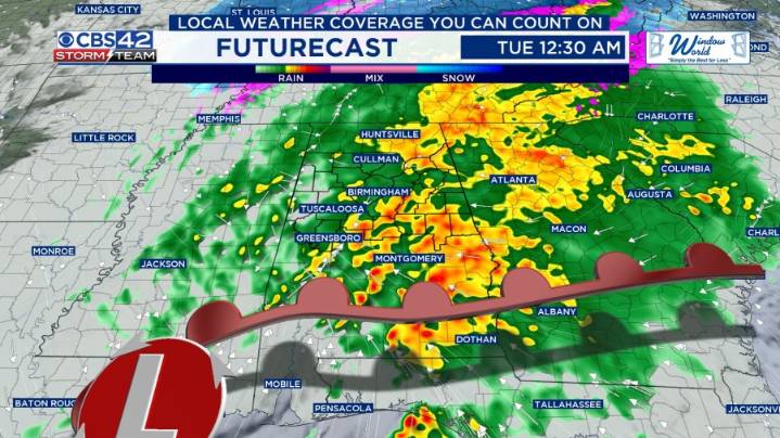 Dark and Damp Monday - Heavy Rain Monday Night into Tuesday Morning