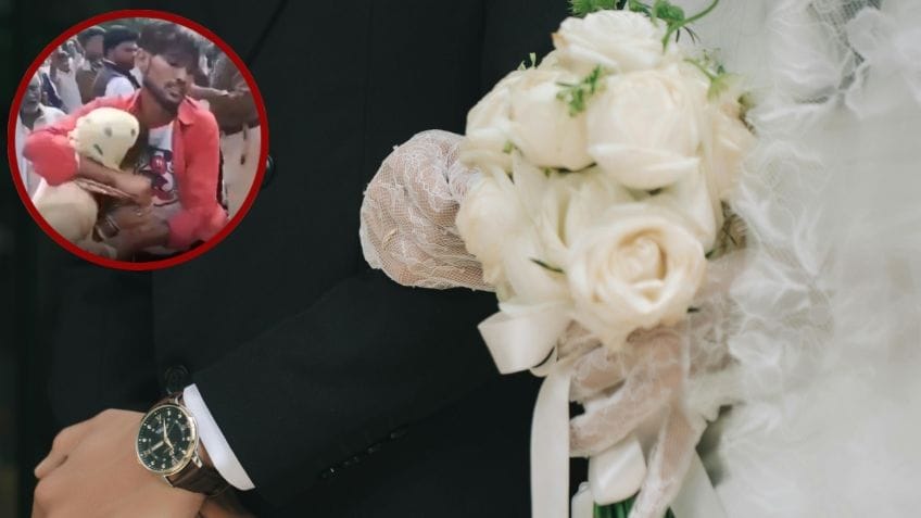 VIDEO: Sorprende a su esposa casándose con su amante y la boda termina en golpes