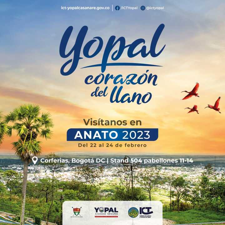 Yopal participará en ANATO 2023 el evento turístico más importante del País