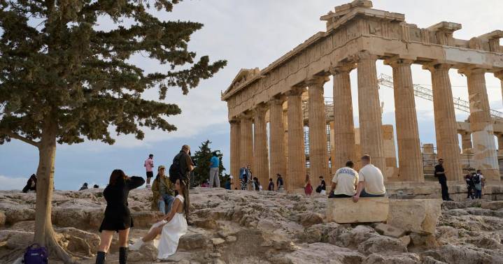 Photos: Parthenon in Athens briefly shed its scaffolding for first time in years