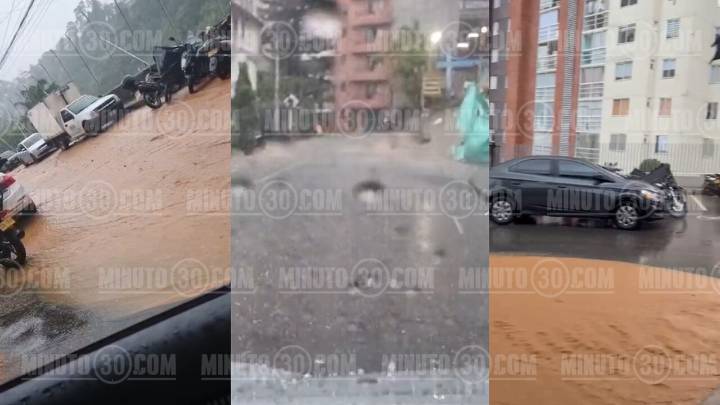 Las calles se hicieron ríos de agua y material de construcción por las lluvias: así se vio María Auxiliadora en Sabaneta