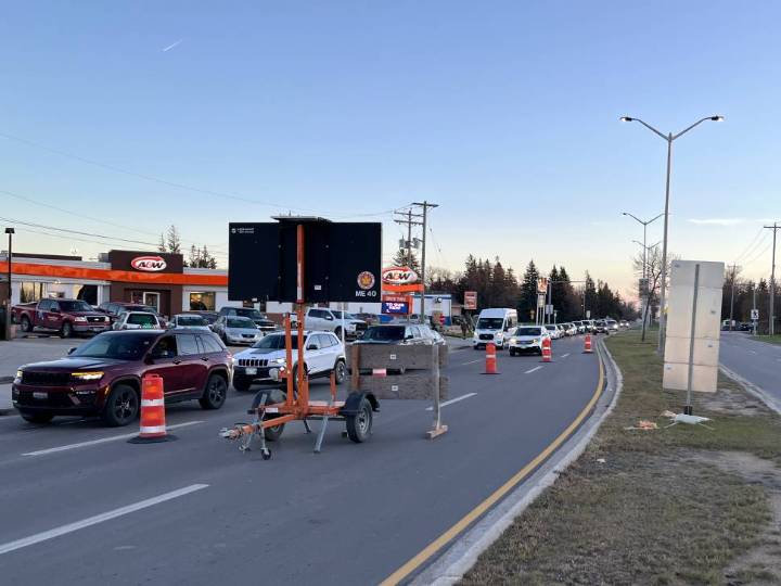 New traffic controls causing traffic to back up on northbound Brandt Street