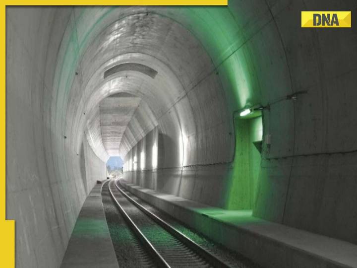 This is world's longest, deepest rail tunnel, 57 km long, 8040 feet deep, took..