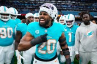 Dolphins' Jordyn Brooks doing Zach Thomas