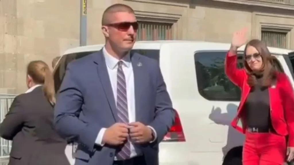 Llegan Brooke Rollins, secretaria de Agricultura de EU y embajador Johnson a Palacio Nacional