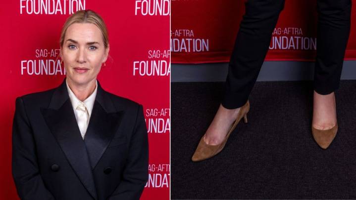 Kate Winslet Embraces Jimmy Choo Kitten Heels for SAG