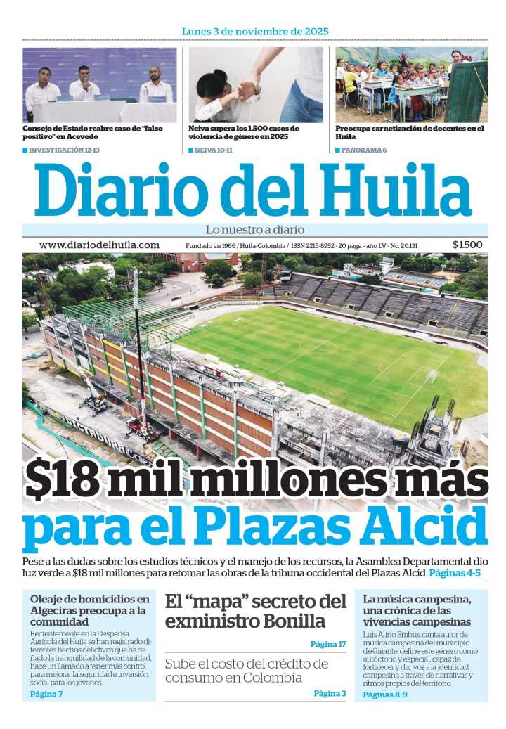 Diario del Huila 3 de noviembre de 2025