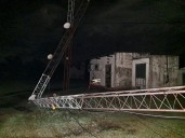 HERMOSO CAMPO: Fuertes Vientos y Granizo Provocaron Destrozos, Antenas Caídas y daños en la Comisaría local