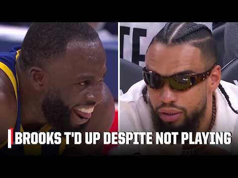 Dillon Brooks was T'd up while inactive on the bench 😅