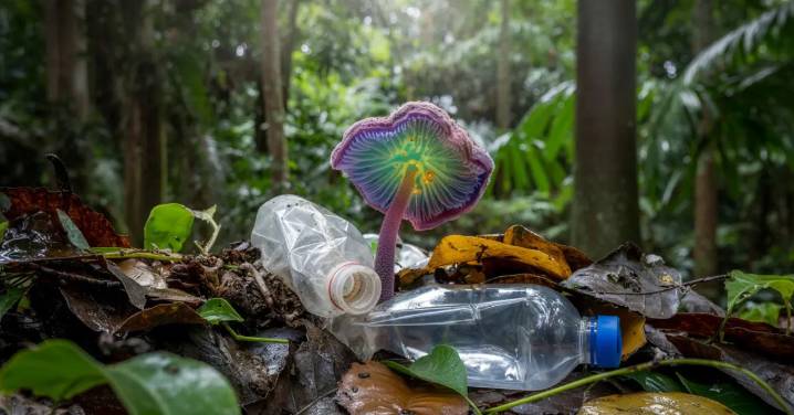 Descubren un hongo amazónico que devora plástico como si fuese madera húmedo