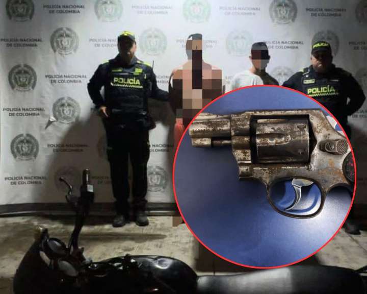 Capturan a dos en Santa Marta con arma tan vieja y oxidada que parecía salida del cofre de un pirata